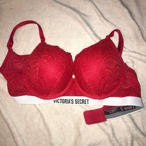 Victorias Secret Red Lace Bra